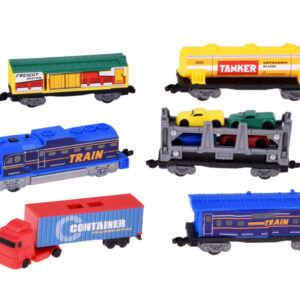 Elektrinis traukinio rinkinys su automobilių vežėju, 4 automobiliai, 5 vagonai, 762 cm bėgiai RC0802 - Image 3