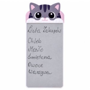 Magnetinis CAT šaldytuvo užrašų bloknotas, daugkartinio naudojimo rašymo lenta su rašikliu ZA6461 - Image 6