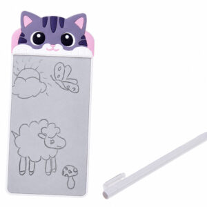 Magnetinis CAT šaldytuvo užrašų bloknotas, daugkartinio naudojimo rašymo lenta su rašikliu ZA6461 - Image 8