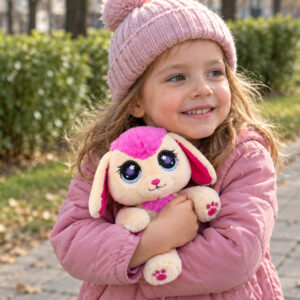 Hasbro Littlest Pet Shop smėlio spalvos zuikio pliušinis žaislas 16cm ZA6725 - Image 2