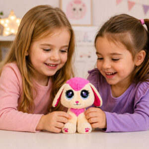Hasbro Littlest Pet Shop smėlio spalvos zuikio pliušinis žaislas 16cm ZA6725 - Image 4