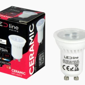 Lemputė LED GU11 230V 3W 330lm 38° neutraliai balta 4000K, keramikinė, LED line