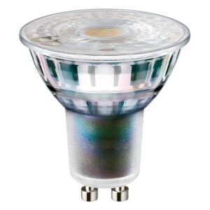 Lemputė LED GU10 230V 5.5W 345lm šiltai balta 2200K-3000K pritemdoma, šviesa šiltėja, LED line