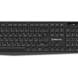 Belaidis klaviatūros ir pelės rinkinys REAL-EL Kit 551W, juodos spalvos, belaidis - Image 2