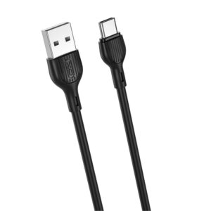 XO kabelis NB200 USB - USB-C 1,0m 2.1A juodas