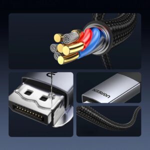 Ugreen DisplayPort į HDMI kabelis DP119 4K 1 m vienkryptis - Image 3