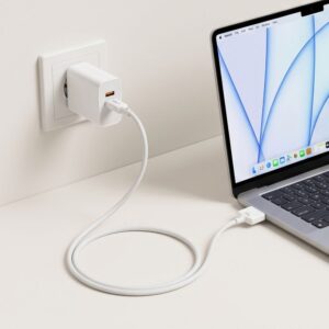 TECH-PROTECT MMC01 ULTRABOOST MAGNETINIS MACBOOK KABELIS USB-C Į MagSafe 3 140W 300CM BALTAS - Image 2