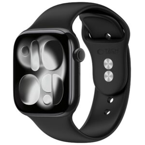 Tech-Protect SILIKONINIS DIRŽELIS WATCH 8 / 9 / 10 / 11 / 12 / SE / ULTRA (44 / 45 / 46 / 49 MM) JUODAS