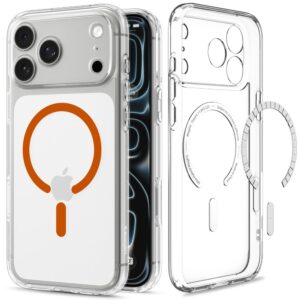 Spigen ULTRA HYBRID MagSafe iPhone 17 Pro Max / 18 Pro Max SKAIDRUS/ORANŽINIS - Image 2