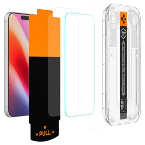 GRŪDINTAS STIKLAS Spigen GLAS.TR EZ FIT Pro HD AC 2-PACK iPhone 16 Pro / 17 / 17 Pro / 18 Pro SKAIDRUS - Image 2