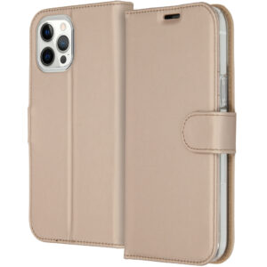 Accezz piniginės tipo TPU atverčiamas dėklas, skirtas iPhone 12 Pro Max - auksinis
