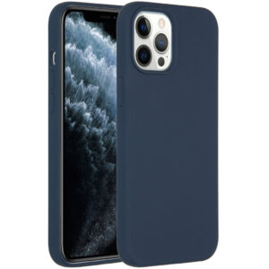 Accezz skysto silikono dėklas, skirtas iPhone 12 Pro Max – tamsiai mėlynas
