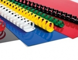 *Plastikinės įrišimo spiralės, 8mm, Forpus, 100 vnt, baltos spalvos