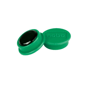Magnetai Nobo, 24mm, žalios spalvos, 10 vnt./pak. - Image 1