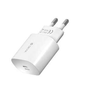Devia sieninis įkroviklis Smart PD 25W 1x USB-C baltas + laidas USB-C - USB-C