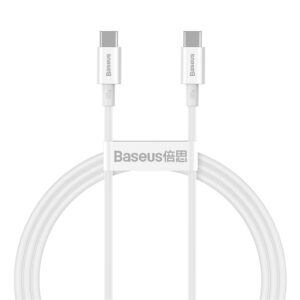 Baseus kabelis Superior PD USB-C - USB-C 1,0m baltas 100W