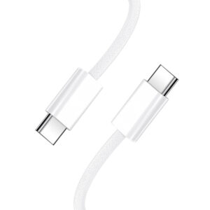 BWOO USB-C – USB-C laidas 1m 60W skirtas iPhone 15 BO-X284 baltas - Image 3