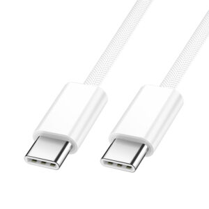 BWOO USB-C – USB-C laidas 1m 60W skirtas iPhone 15 BO-X284 baltas - Image 5
