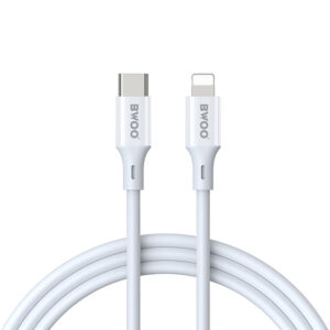 BWOO USB-C – Lightning laidas 1m 27W ABS + TPE X283 C-L baltas