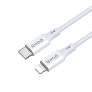 BWOO USB-C – Lightning laidas 1m 27W ABS + TPE X283 C-L baltas - Image 3