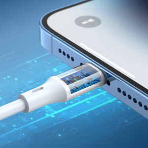 BWOO USB-C – Lightning laidas 1m 27W ABS + TPE X283 C-L baltas - Image 4