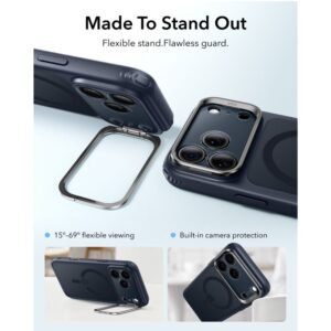 ESR CLASSIC HYBRID KICKSTAND MagSafe iPhone 17 Pro / 18 Pro MATINĖ MĖLYNA - Image 3