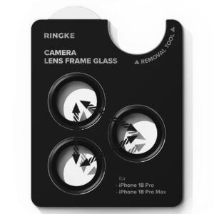 FOTOAPARATO APSAUGA RINGKE CAMERA FRAME PROTECTOR 2-PACK iPhone 18 Pro / Pro Max JUODA - Image 4