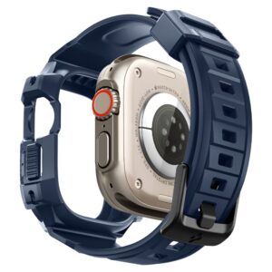 Spigen RUGGED ARMOR ”PRO” APPLE WATCH ULTRA 1 / 2 / 3 / 4 (49 MM) TAMSIAI MĖLYNAS - Image 3