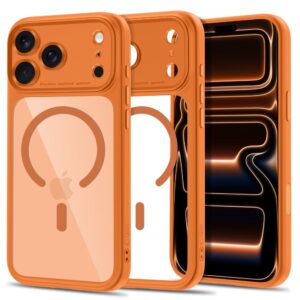 TECH-PROTECT MAGPEAK MagSafe CC iPhone 17 Pro / 18 Pro KOSMINĖ ORANŽINĖ/SKAIDRI