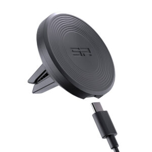 SP Connect Charging Vent Mount SPC+ – automobilinis telefono laikiklis su įkrovimo funkcija, skirtas SPC+ dėklams – ventiliacijos grotelėms – juodas