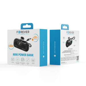 Forever mini išorinė baterija MTB-100 22.5W 5000 mAh Lightning juoda - Image 14