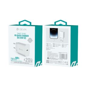 Devia sieninis įkroviklis Smart PD 1x USB-C 20W baltas - Image 3