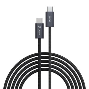 Devia laidas Extreme EC652 PD USB-C - USB-C 2,0 m 240W juodas