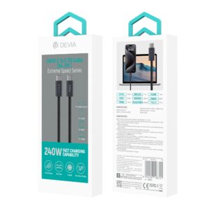 Devia laidas Extreme EC652 PD USB-C - USB-C 2,0 m 240W juodas - Image 4