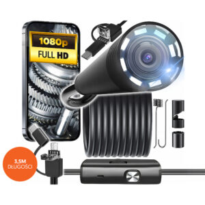 Endoskopo kamera 3,5 m objektyvas 8/7/5,5 mm USB-C/Micro-USB LTC - Image 1
