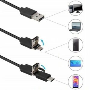 Endoskopo kamera 3,5 m objektyvas 8/7/5,5 mm USB-C/Micro-USB LTC - Image 2