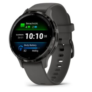 Garmin Venu 3S 3,05 cm (1.2") AMOLED 41 mm Skaitmeninis 390 x 390 pikseliai Lietimui jautrus ekranas Pilka „Wi-Fi“ GPS (palydovinis)