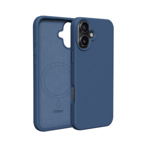 Etteri silikoninis Mag dėklas, skirtas iPhone 16 6,1", tamsiai mėlynas