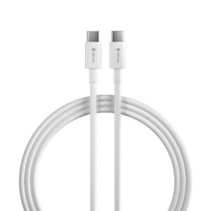 Devia sieninis įkroviklis Extreme PD GaN 65W 2x USB-C 1x USB baltas + laidas USB-C - USB-C nešiojamojo kompiuterio įkroviklis - Image 5