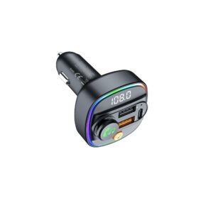 Devia FM siųstuvas Smart Bluetooth MP3 automobilinis įkroviklis PD 30W 1x USB-C 2x USB 3A juodas - Image 3