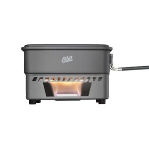 ESBIT Solid fuel cookset Stiklinis indelis 1,1 L Aliuminis, Juoda