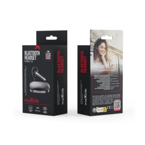 Maxlife belaidės ausinės MXBH-01 su įkrovimo dėklu, juodos - Image 3