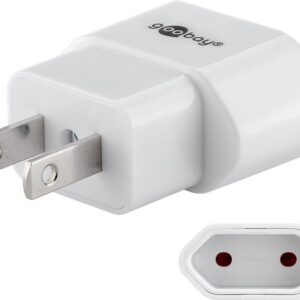 Adapteris JAV kištukas - Euro lizdas (be įžeminimo) (type C, CEE 7/16) 10A