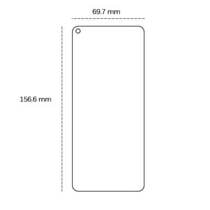 2,5D grūdintas stiklas, skirtas Samsung Galaxy A21 / A21s / A80 / Realme GT Neo 3T - Image 3