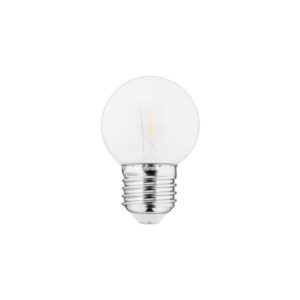 Lemputė LED E27, 230V, 1W, G45, 50lm, 2700K, FILAMENT U, PC matinė