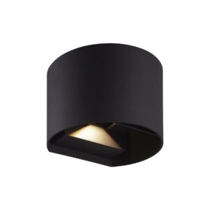 Sieninis lauko šviestuvas CILINDER, LED 2x3W, 4000K, IP54, reguliuojamo švietimo kampo, juodas, LED line LITE