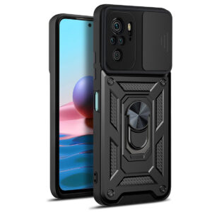 Defender Slide dėklas, skirtas Xiaomi Redmi Note 10 4G / 10S, juodas