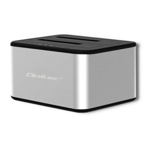 Qoltec 50316 2x HDD / SSD prijungimo stotelė | 2,5 "/3,5" SATA | USB 3.0 | Klonavimas - Image 2