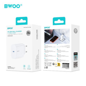 BWOO sieninis įkroviklis CDA233 PD 20W 1x USB-C baltas - Image 5