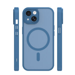 Mag Matt dėklas iPhone 14 6,1" tamsiai mėlynas su apsauga kamerai - Image 3